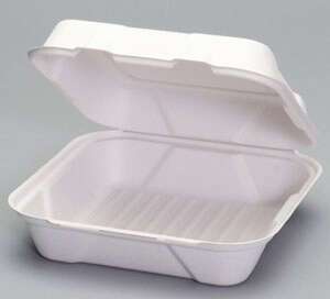 Genpak HF200, 9x9x3, Economy Bagasse Hinged Container, 200/CS