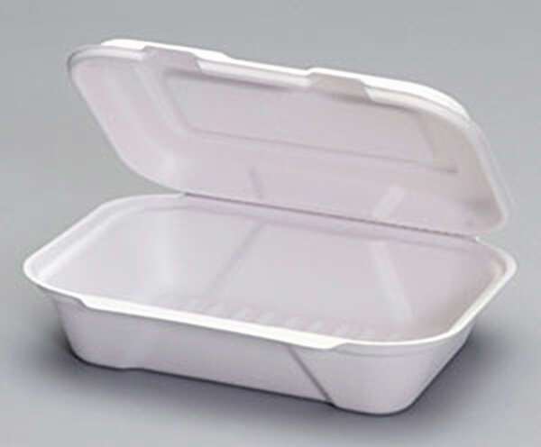 Genpak HF206, 9x6x3, Economy Bagasse Hinged Container, 200/CS