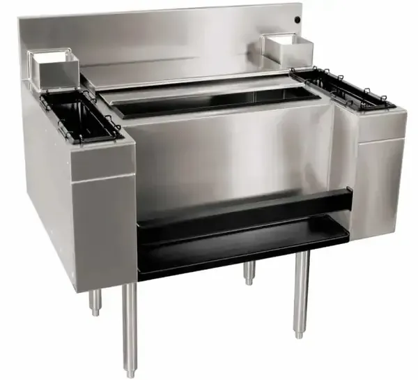 Glastender CBA-36-CP10-CS, Underbar Ice Bin/Cocktail Unit, Stainless Steel