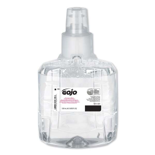 Gojo 1911-02, 1200ml Clear&Mild Foaming Hand Soap for LTX-12 Dispenser, Fragrance Free, 2/CS