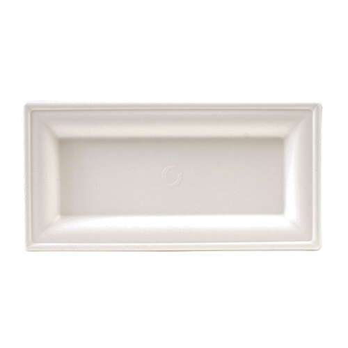Green Wave GS-T610 10x6-Inch Green Square Bio Food Tray, 400/CS