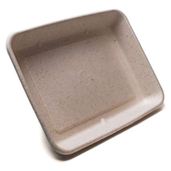 Green Wave OV-BLRT30 30 Oz Ovation Rectangular Bio Food Tray, 200/CS