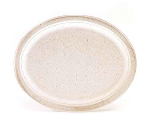 Green Wave OV-P012 10x12.5-Inch Ovation Oval Marbled Bio Plate, 500/CS