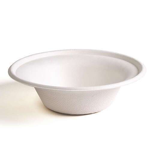 Green Wave International Green Wave PF-EV-BL12, 12 Oz Evolution White Bio Blended Fiber Bowl, 1000/CS