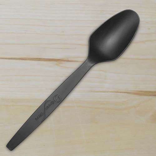 Green Wave International Green Wave SPOON-BLK Epoch Black Full Size Bio Spoon, 1000/CS