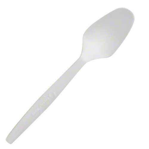 Green Wave International Green Wave SPOON-WHT Epoch White Full Size Bio Spoon, 1000/CS