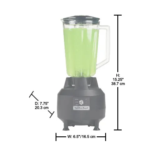 Hamilton Beach HBB908 44 Oz (1.25L) 908 Commercial Bar Blender, EA