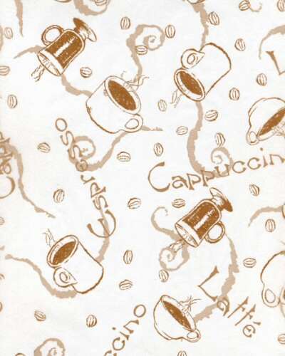 Handy Wacks FDP12CAP, 12x12-Inch White Flat Deli Paper with Cappuccino Print, 6x1000-Piece Packs