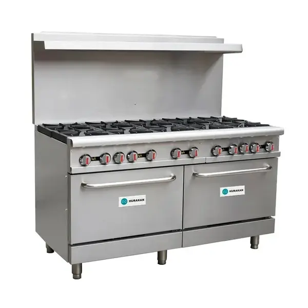 Hurakan HKN-XRFG60O10A, 60-Inch Heavy Duty Gas Range with 10 Burners