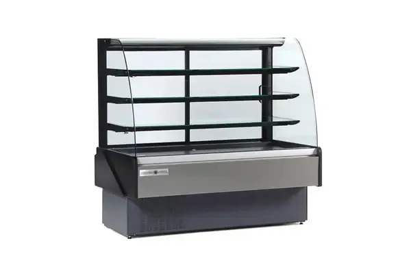 Hydra-Kool KBD-CG-80-S, 77-inch Curved Glass Refrigerated Bakery Display Case