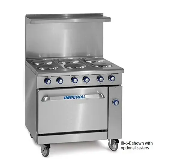 Imperial IR-6-E, Electric Range, cETLus, ETL, CE (Casters are not included)