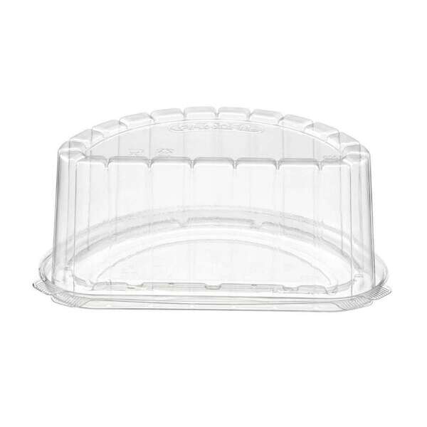 Inline 605PET, 10.8x6.5x4.5-Inch Clear PET 7-8-Inch Half Cake Container/Lid Combo, 100/CS