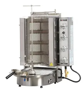Inoksan PDG400NM, 130 Lbs Gas Gyro Machine, Bottom Motor, Wire Mesh, NSF, ETL