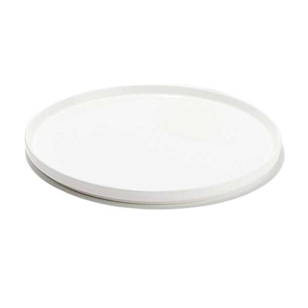 Kadra VK-00489, 10.75-Inch Aidan White Stackable Bone China Round Plate, EA