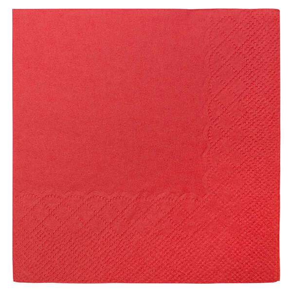 Karat BNAPR, 9.5x9.5-Inch Red Beverage Napkins, 1000/CS