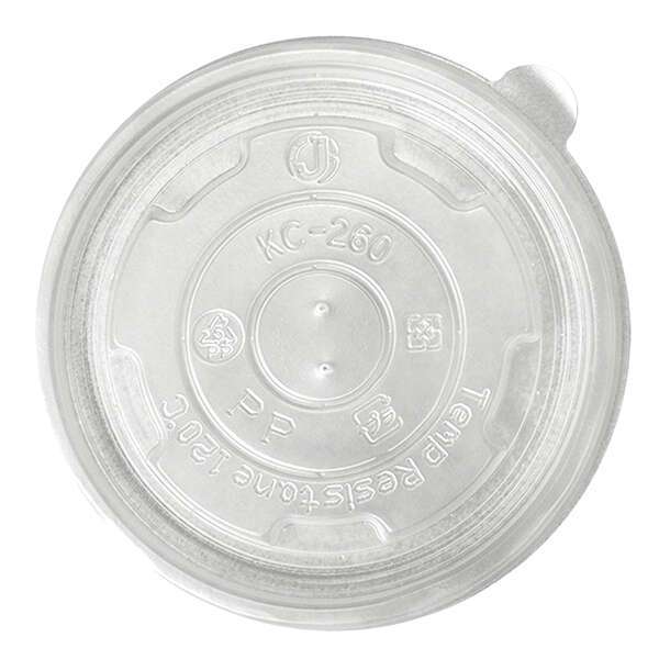 Karat C-KDL95-PP, 95-mm PP Flat Lid for 8 Oz Containers, 1000/Cs