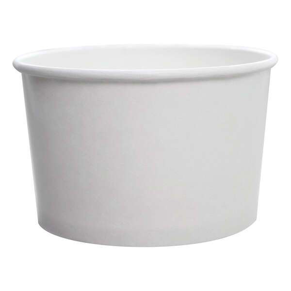 Karat C-KDP28W, 28 Oz White Paper Cold and Hot Food Container, 600/Cs