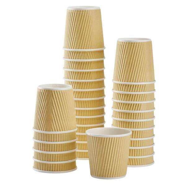 Karat CKRC504, 4 Oz Ripple Paper Hot Cups, 1000/CS