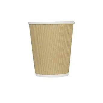 Karat CKRC510, 10 Oz Kraft Ripple Paper Hot Cups, 500/CS