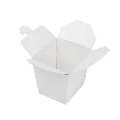 Karat FP8, 8 Oz Take-out Foldpack Plastic-Coated Paper Containers w/Metal Handle, 1000/CS