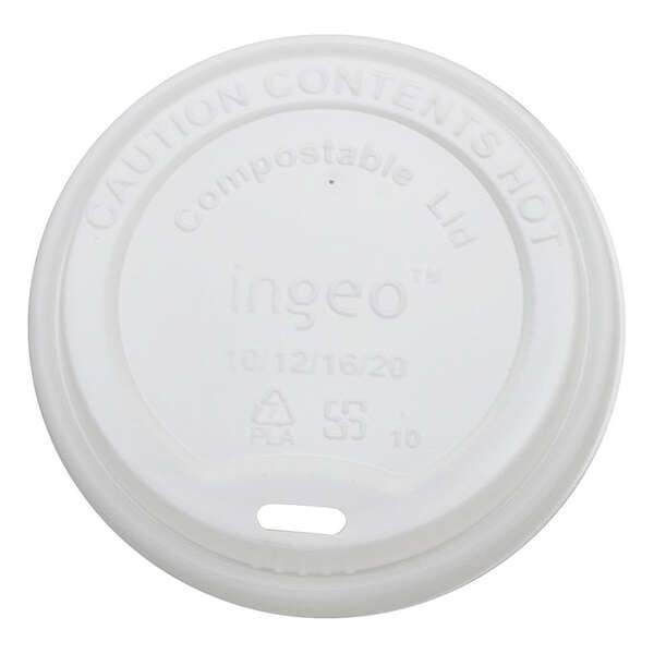 Karat KE-KDL516, Compostable Sipper Dome Lid for 10-20-Ounce Hot Cups, 1000/CS, BPI