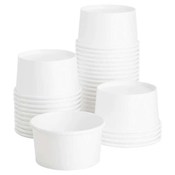 Karat KE-P400-PPRW, Earth 4 Oz Bio White Paper Portion/Souffle Cups, 1000/CS
