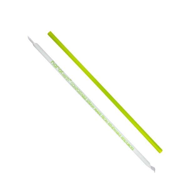Karat KEC9200G, 9-Inch Green PLA Wrapped Jumbo Straw, 4800/CS