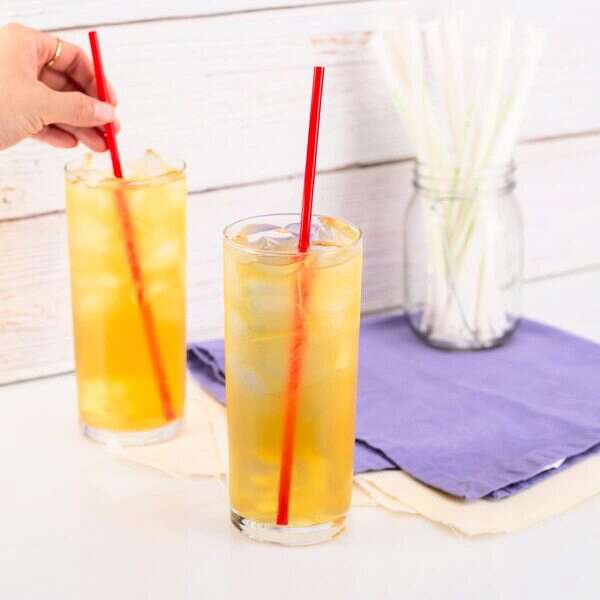 Karat KEC9200R, 9-Inch Red PLA Wrapped Jumbo Straw, 4800/CS