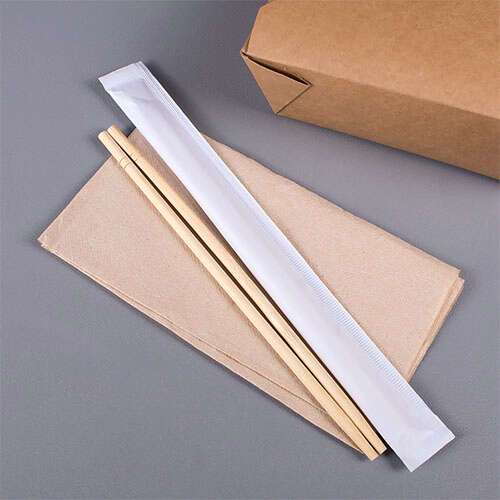 KARAT U9050 9-inch Bamboo Chopsticks in White Individual Wrapping, 1000/CS