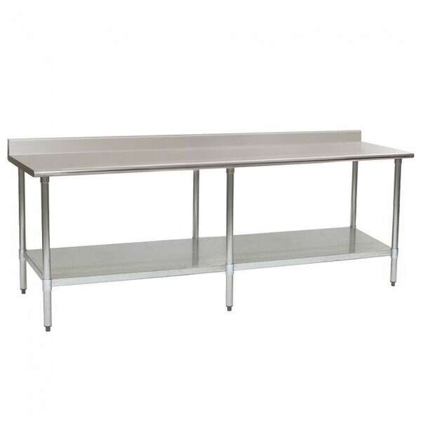 KCS WS-2496, 24x96-Inch All Stainless Steel Work Table with Undershelf