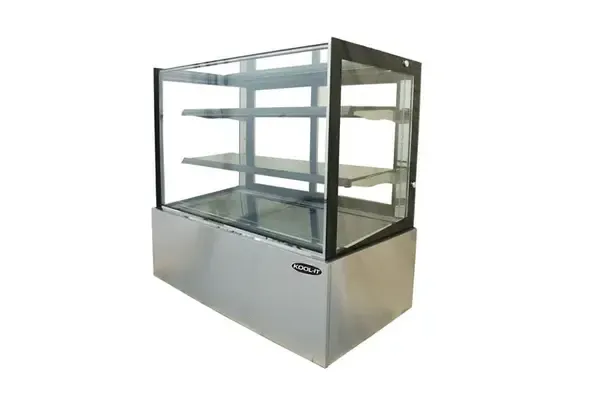 - Kool-It KBF-60C, 59-inch Refrigerated Curved Glass Corner Display Case
