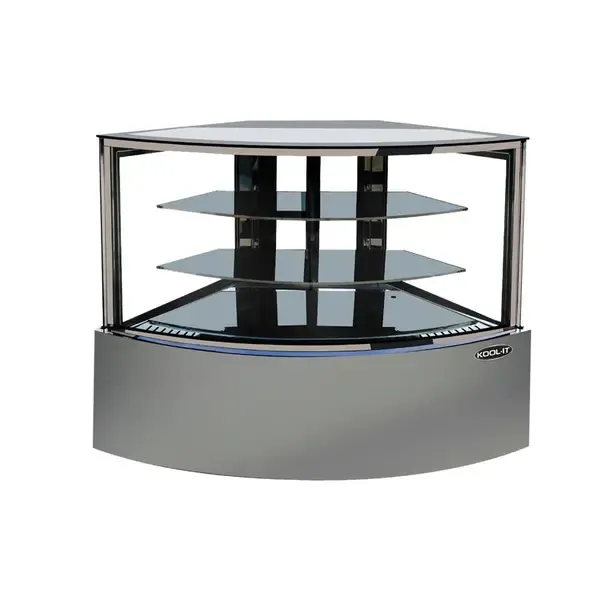 Kool-It KBF-60D, 59-inch Dry Non-Refrigerated Curved Glass Display Case