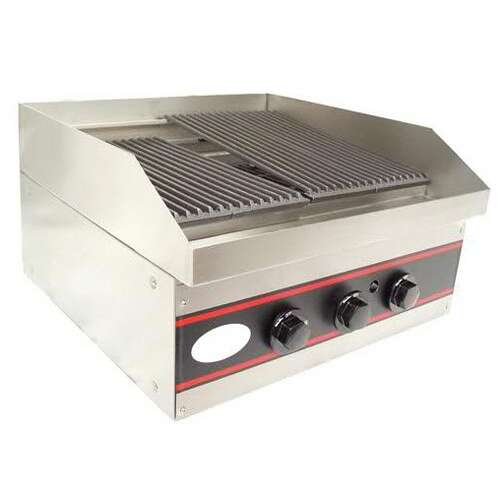L&J GCB72, 72-Inch Six Burner Countertop Gas Charbroiler, NSF