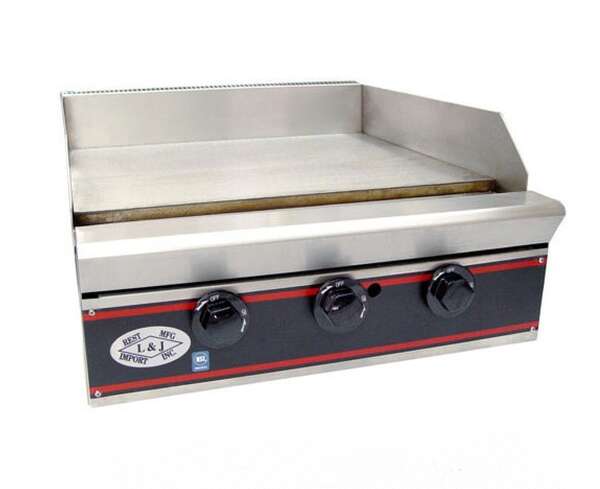 L&J JS-1218, One Burner Countertop Gas Griddle, NSF