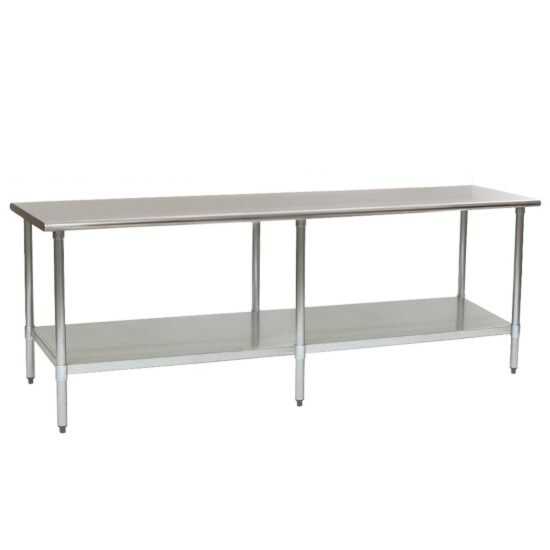 L&J SG18108, 18x108-Inch Stainless Steel Work Table with Adjustable Galvanized Undershelf