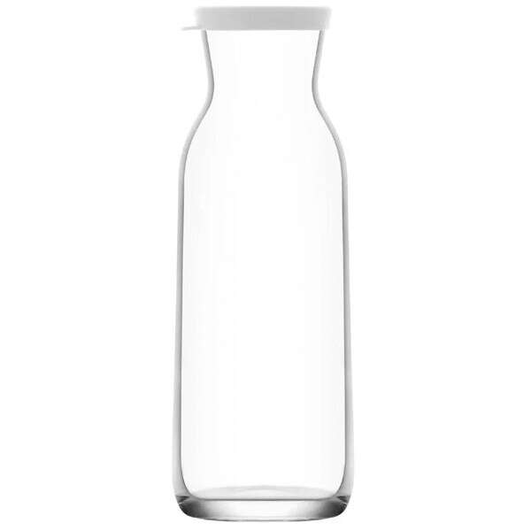 LAV FON886, 40 Oz Fonte Glass Carafe with White Lid