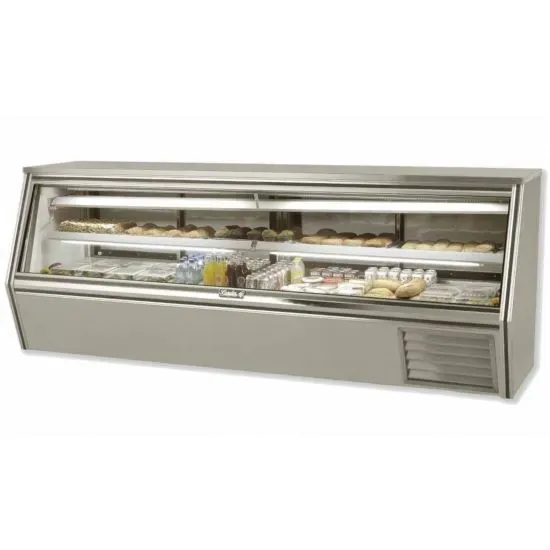 Leader ERCD118ES-R, 118-Inch Remote Refrigerated Slanted Glass Counter Deli Case with 1 Shelf
