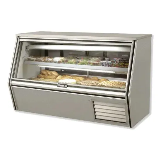Leader ERCD72ES, 72-Inch Refrigerated Slanted Glass Counter Deli Case with 1 Shelf