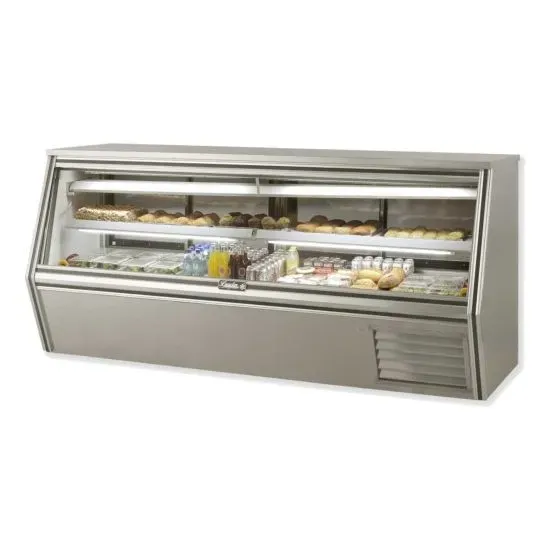 Leader ERCD96ES, 96-Inch Refrigerated Slanted Glass Counter Deli Case with 1 Shelf
