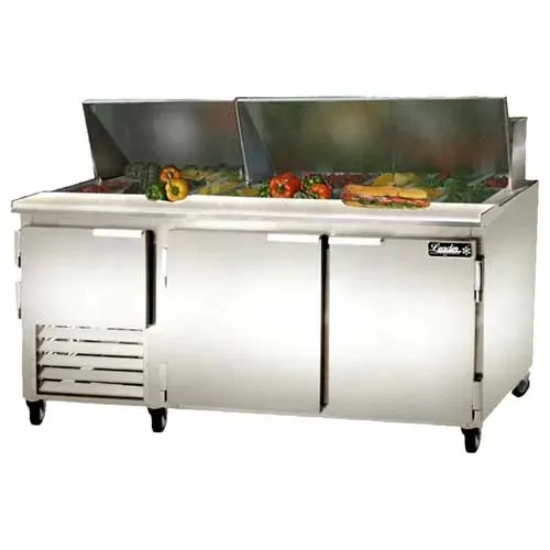 Leader LM72, 72x32x45-Inch Refrigerated Sandwich Unit, 26.2 Cu. Ft, 2.5 Door, ETL Listed