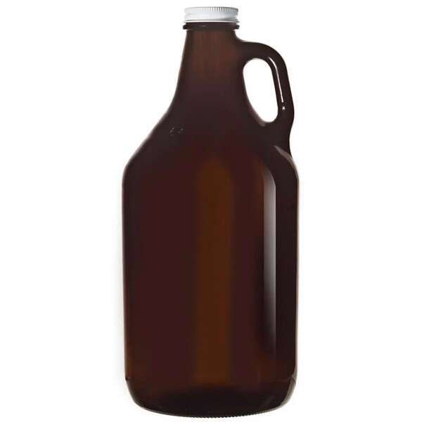 Libbey 70217, 64 Oz Amber Growler with Lid, 6/CS