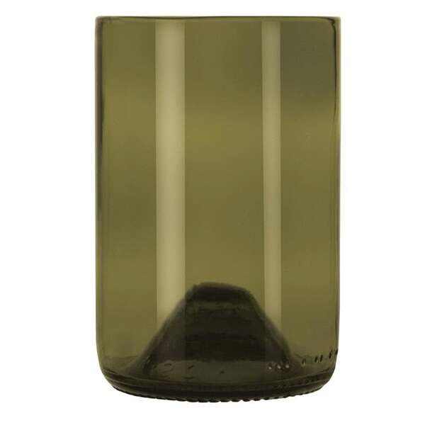 Libbey 97280, 12 Oz Dark Olive Repurposed Wine Bottle Double Old Fashioned Glass, DZ (Special Order) (Discontinued)