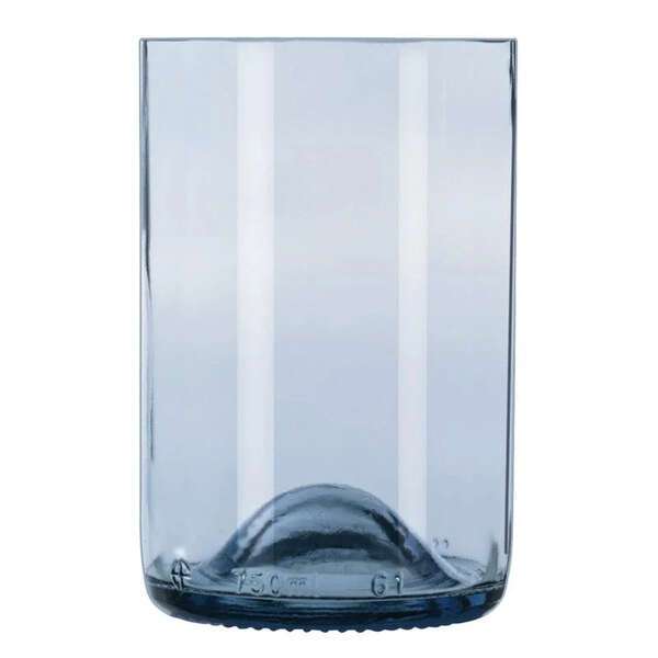 Libbey 97285, 12 Oz Blue Repurposed Wine Bottle Double Old Fashioned Glass, DZ (Discontinued)