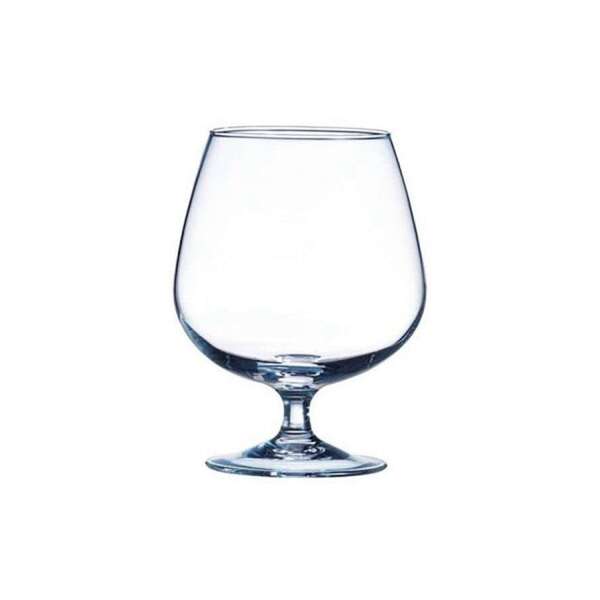Luminarc E9336, 13.86 Oz Clear Cognac Snifter Glass on Short Stem, 6/CS