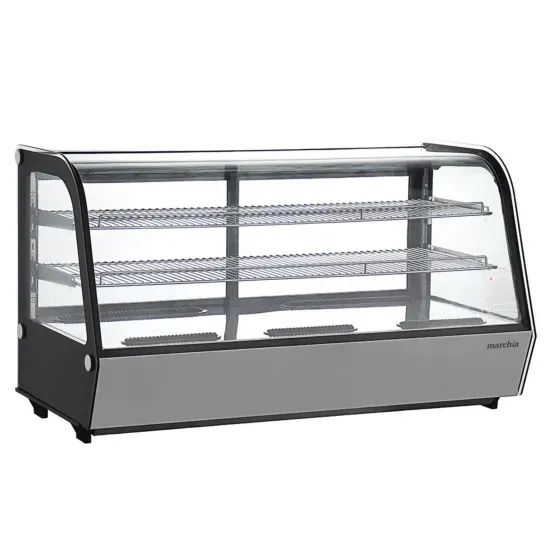 Marchia Display Company Marchia MDC261, 48-Inch Countertop Refrigerated Curved Glass Bakery Display Case with LED Lighting