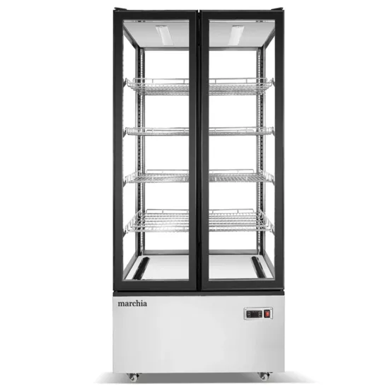 Marchia Display Company Marchia MVSR100, Countertop Refrigerated Curved Glass Cake Display Case