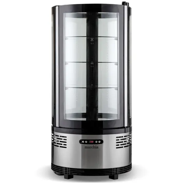 Marchia Display Company Marchia MVSR100, Countertop Refrigerated Curved Glass Cake Display Case