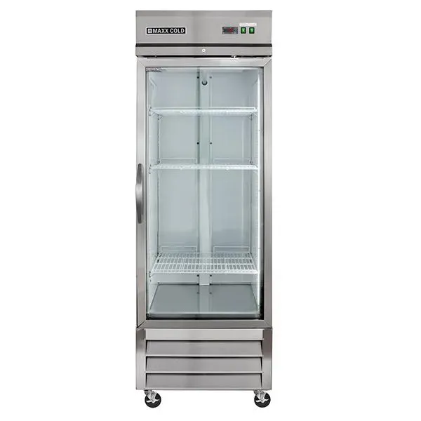 Maxximum Maxx Cold MXCR-23GDHC Reach-In Refrigerator, Glass Door, Bottom Mount