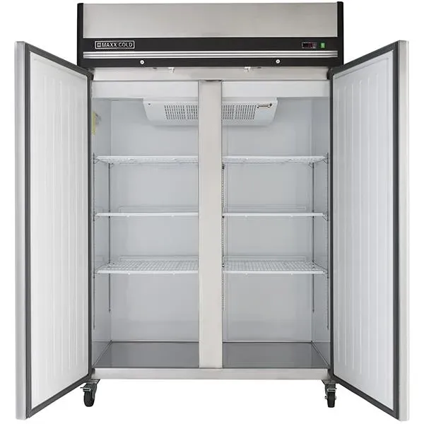 Maxx Cold MXCR-49FDHC Reach-in Refrigerator, Double Door, Top Mount