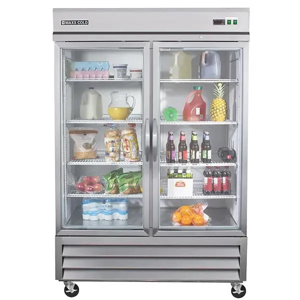 Maxx Cold MXCR-49GDHC Reach-In Refrigerator, Glass Door, Bottom Mount